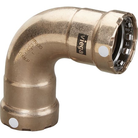 Viega 1" 90 deg Copper Nickel Elbow-Double Press Connection 88010